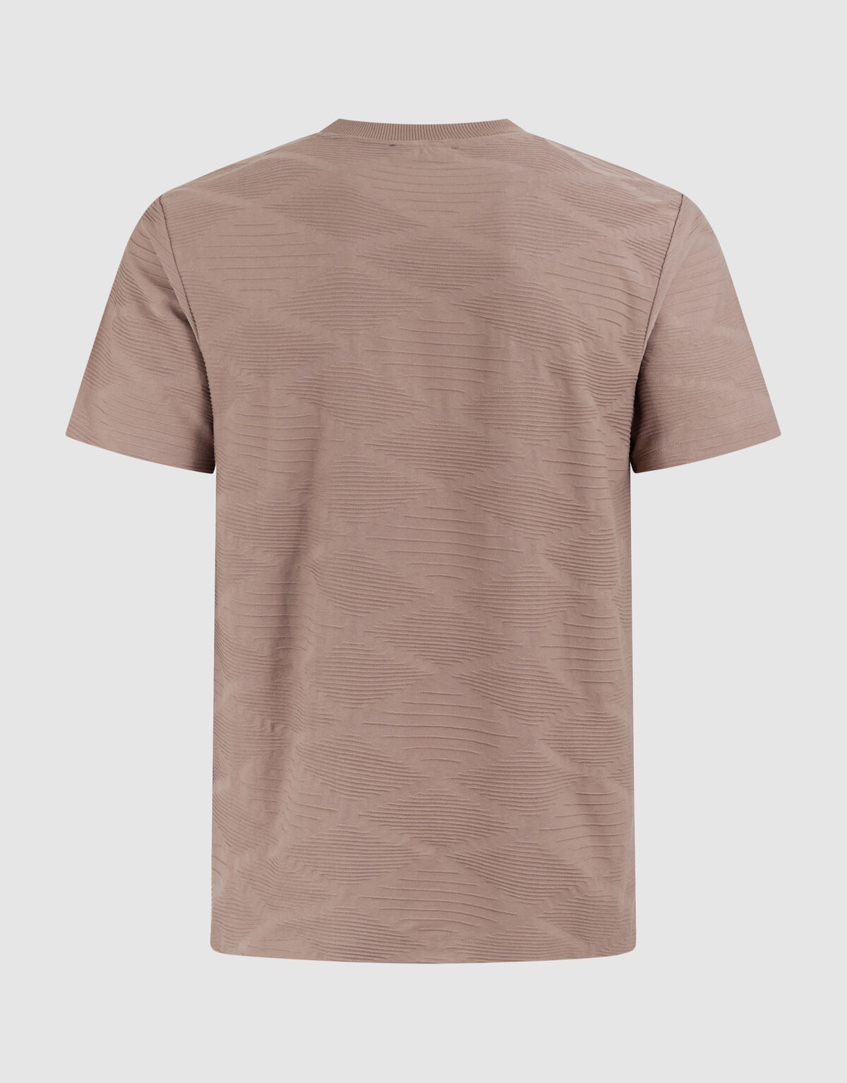 Wellenstruktur-T-Shirt Hellbraun SHOEBY MEN