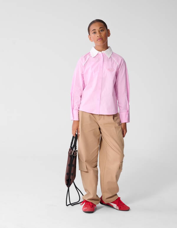 Piping Bluse Hellrosa SHOEBY GIRLS