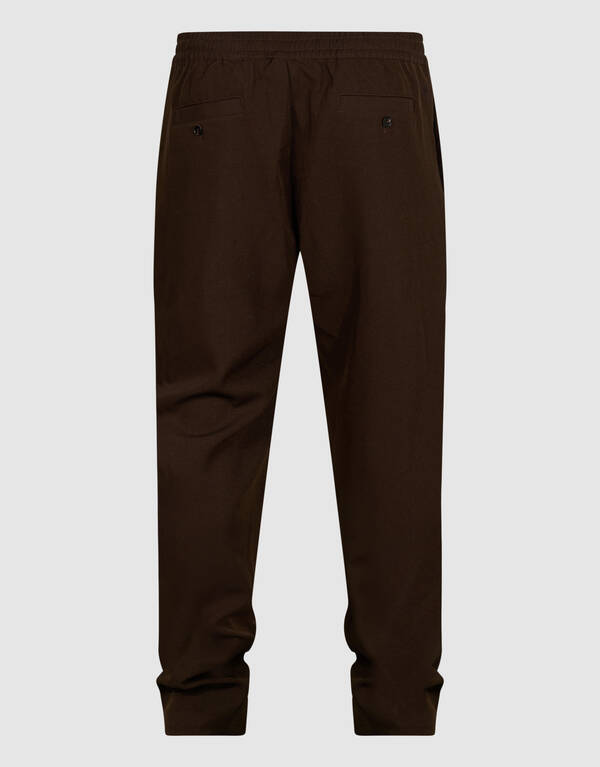 Twill Pintuck Hose Dunkelbraun SHOEBY MEN