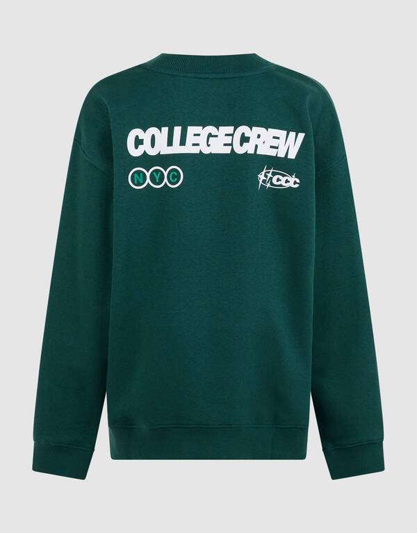 Oversized Fit Sweater Dunkelgr&uuml;n SHOEBY BOYS