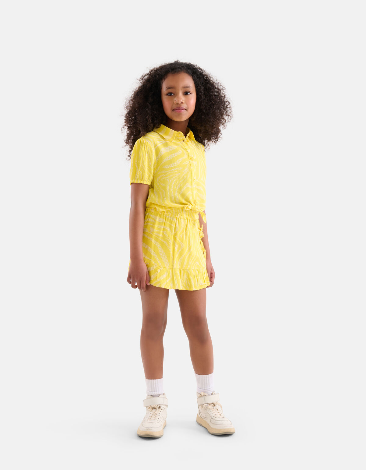Zebra Print Skort Gelb SHOEBY GIRLS