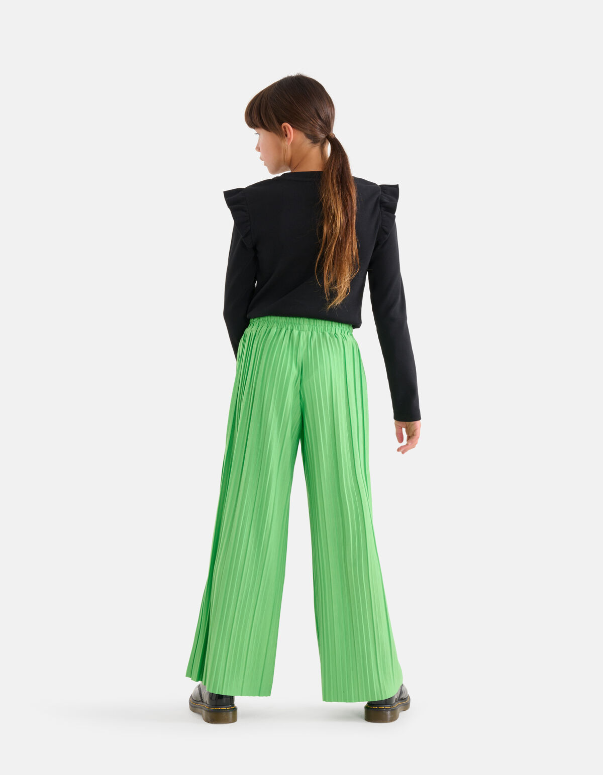 Plisse Palazzo-Hose Gr&uuml;n SHOEBY GIRLS