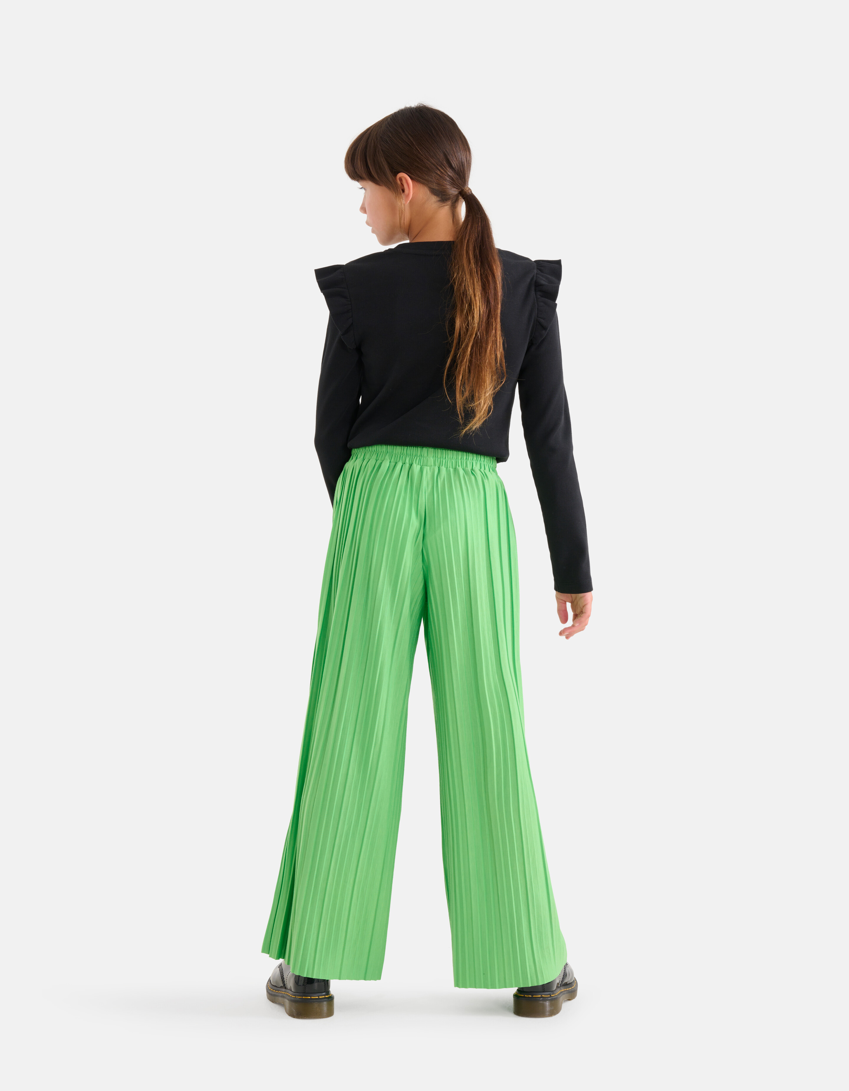 Plisse Palazzo-Hose Grün SHOEBY GIRLS