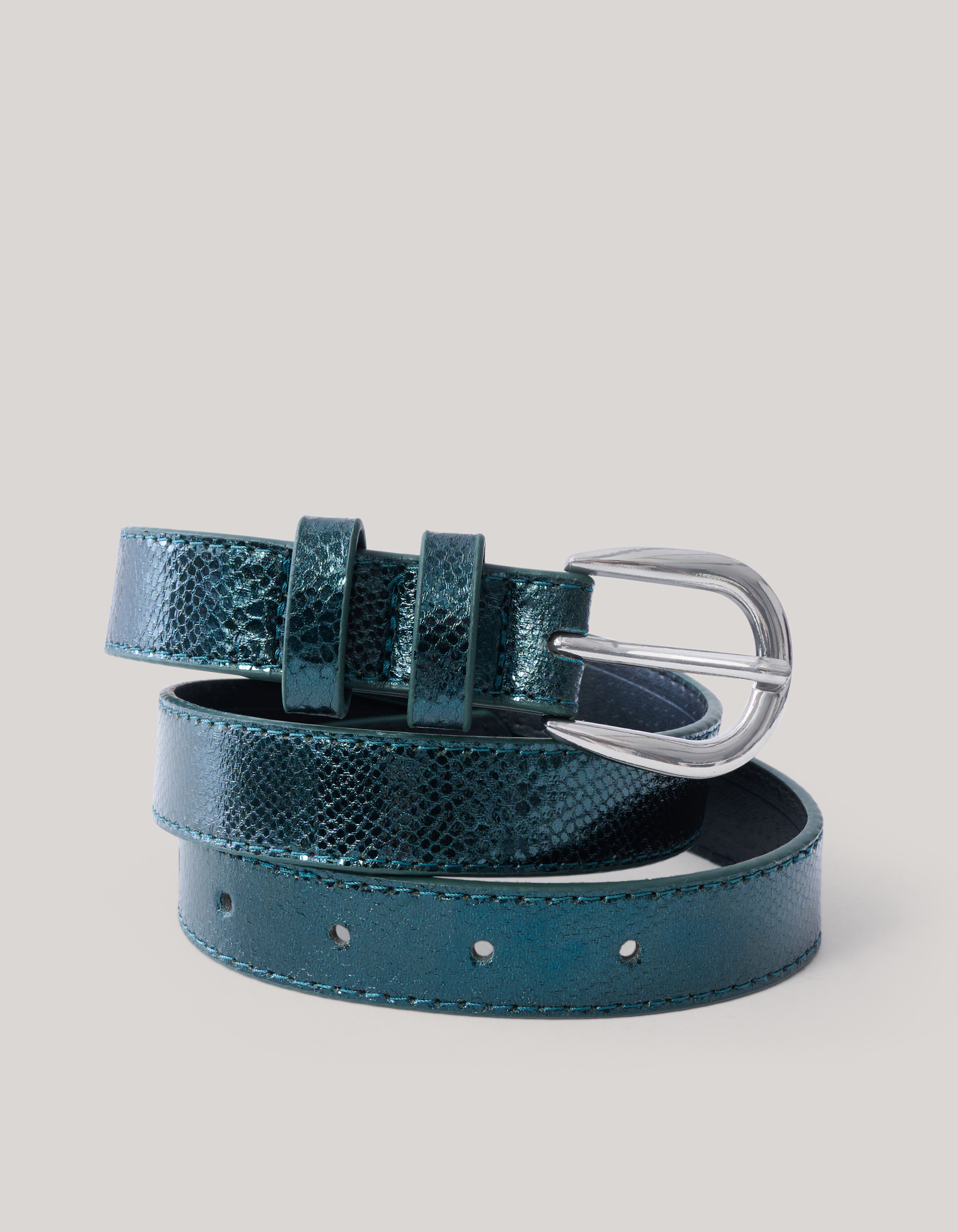 Metallischer Gürtel Grün SHOEBY ACCESSOIRES