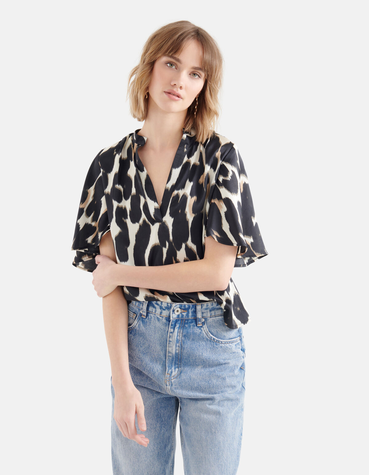 Leopard Top Off White SHOEBY WOMEN