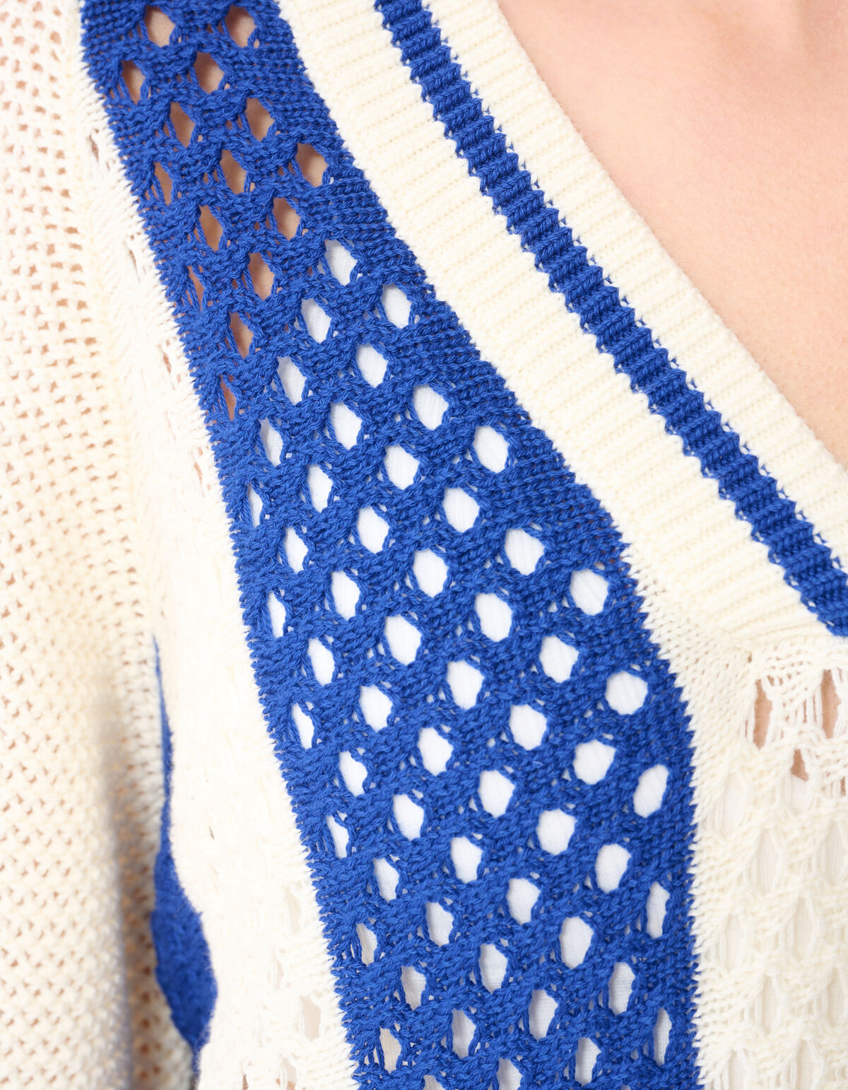 Gestricktes Sportliches T-Shirt Gebrochen Wei&szlig; SHOEBY WOMEN