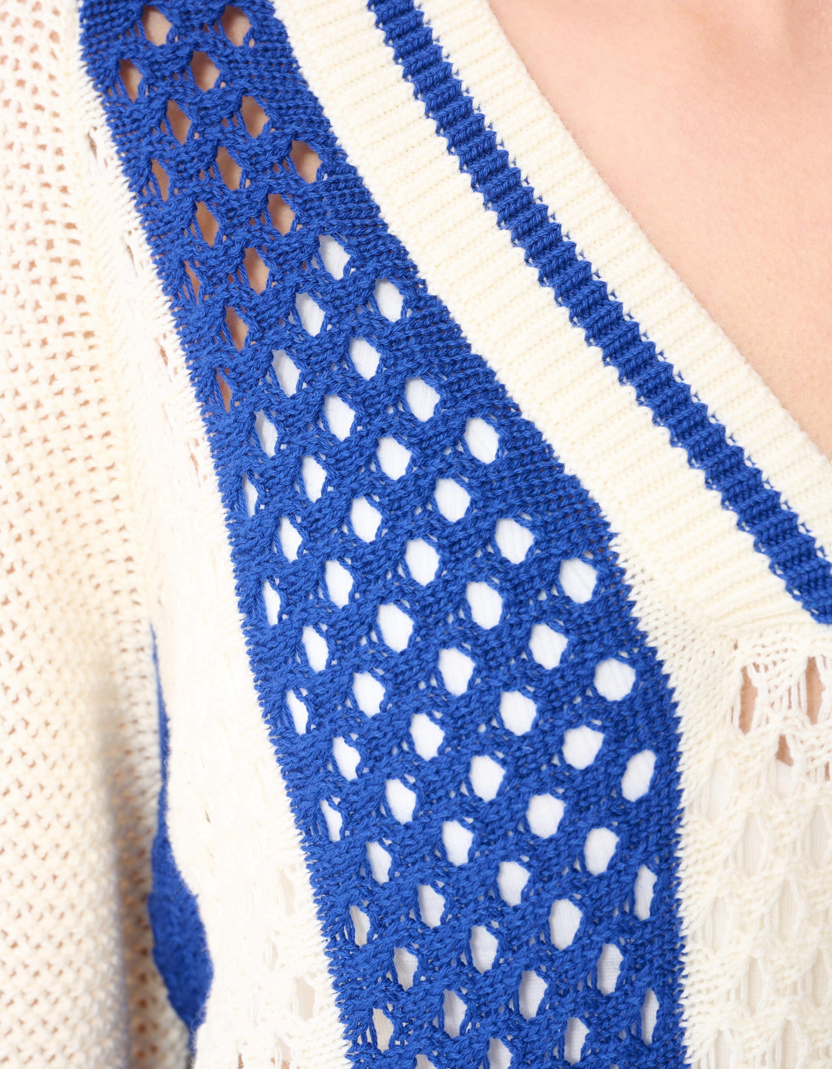 Gestricktes Sportliches T-Shirt Gebrochen Wei&szlig; SHOEBY WOMEN