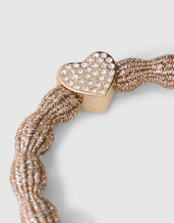 Wellenf&ouml;rmiges Lurex-Haargummi Gold SHOEBY ACCESSOIRES