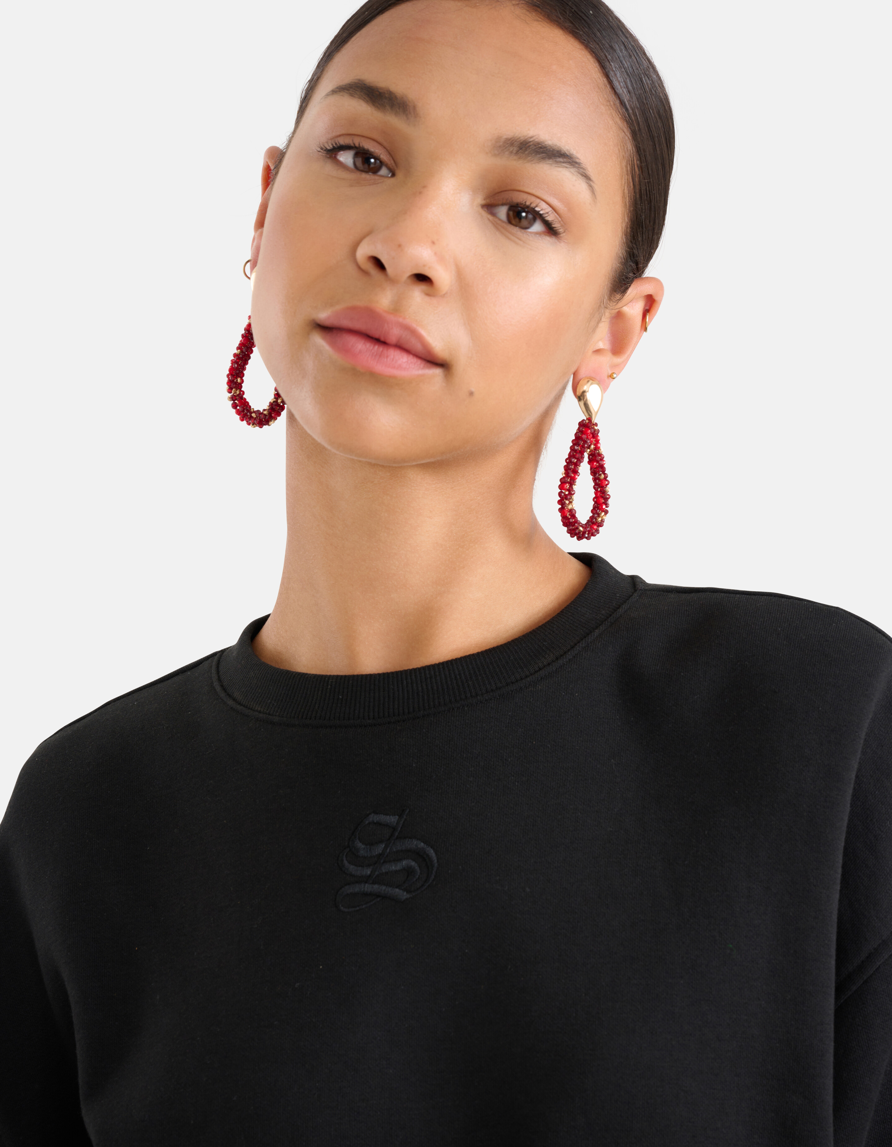 Tropfenohrringe mit Perlen Rot SHOEBY ACCESSOIRES