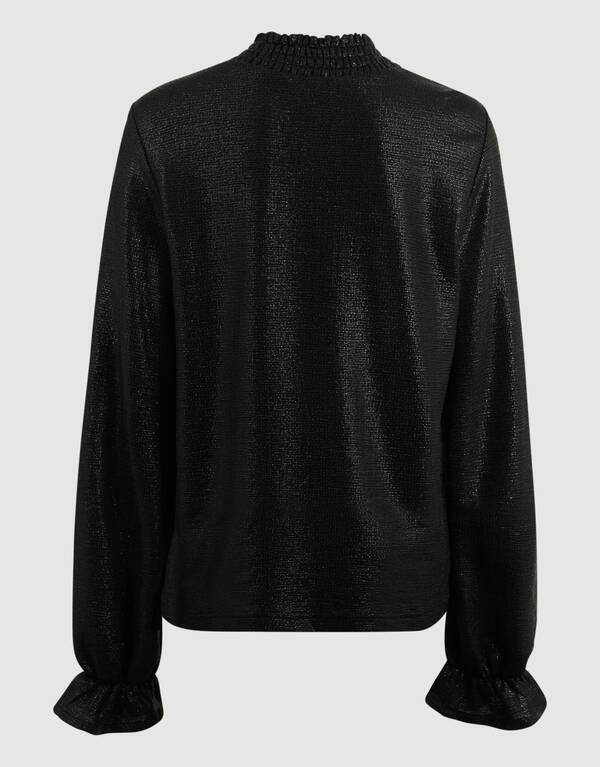 Metallisches Langarmoberteil Schwarz SHOEBY GIRLS