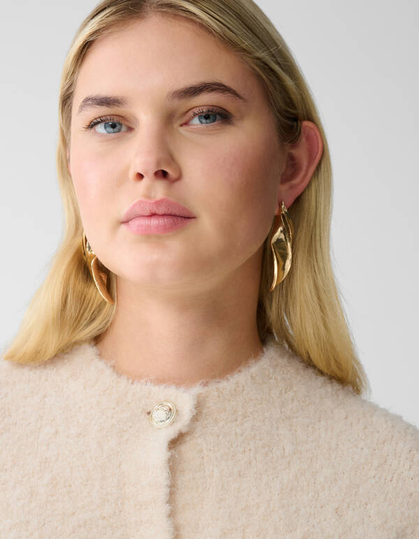 Teddy Knit Cardigan Off-White SHOEBY WOMEN