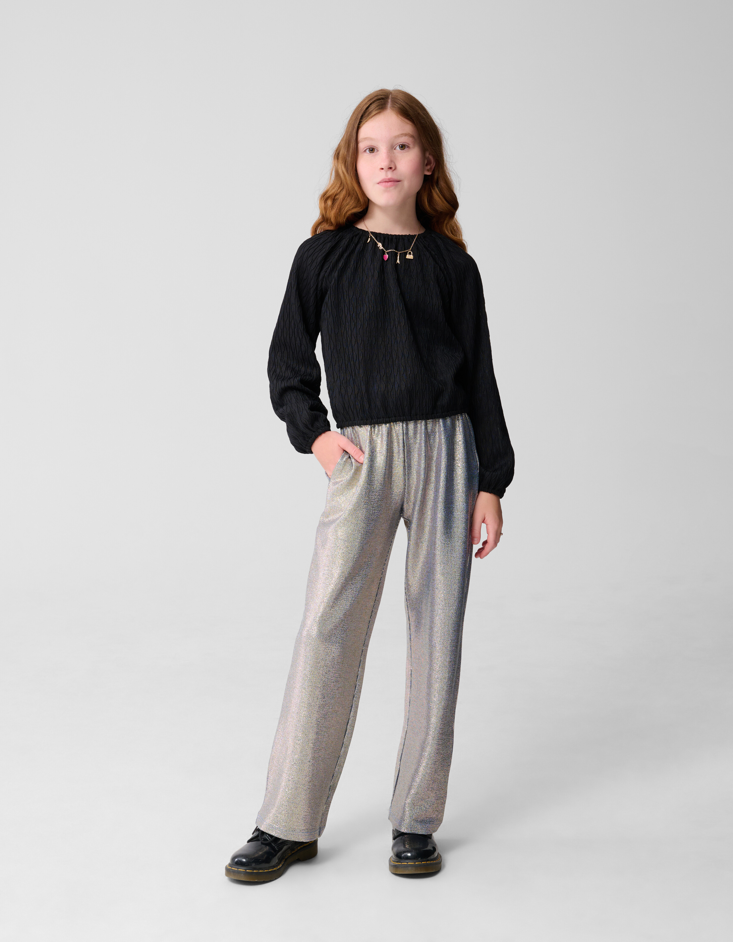 Metallic Hose Blau SHOEBY GIRLS