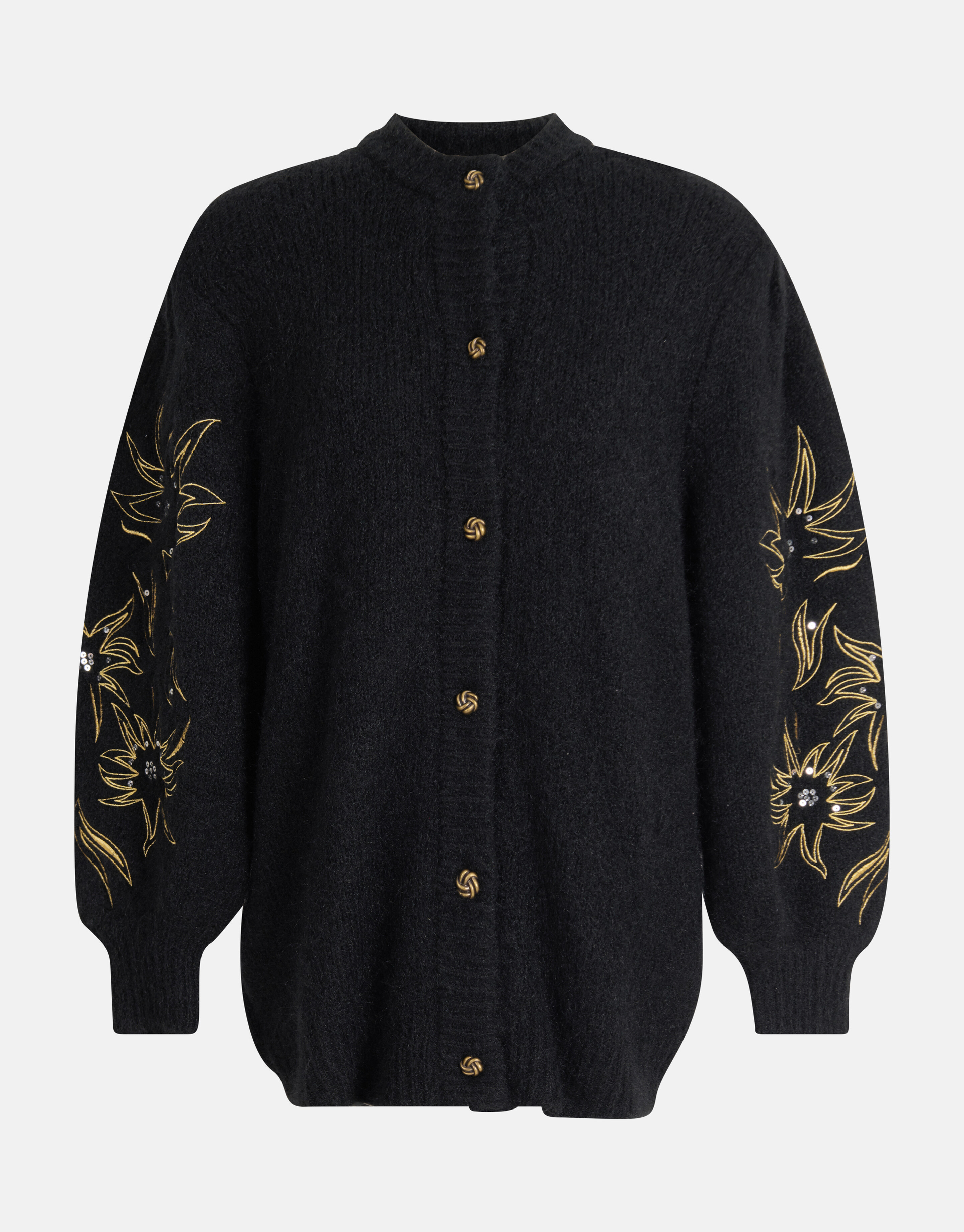 Strickjacke mit Stickerei Schwarz SHOEBY WOMEN