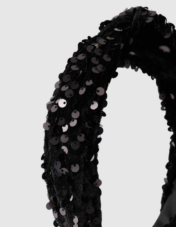 Pailletten-Haarreif Schwarz ACCESSOIRES SHOEBY