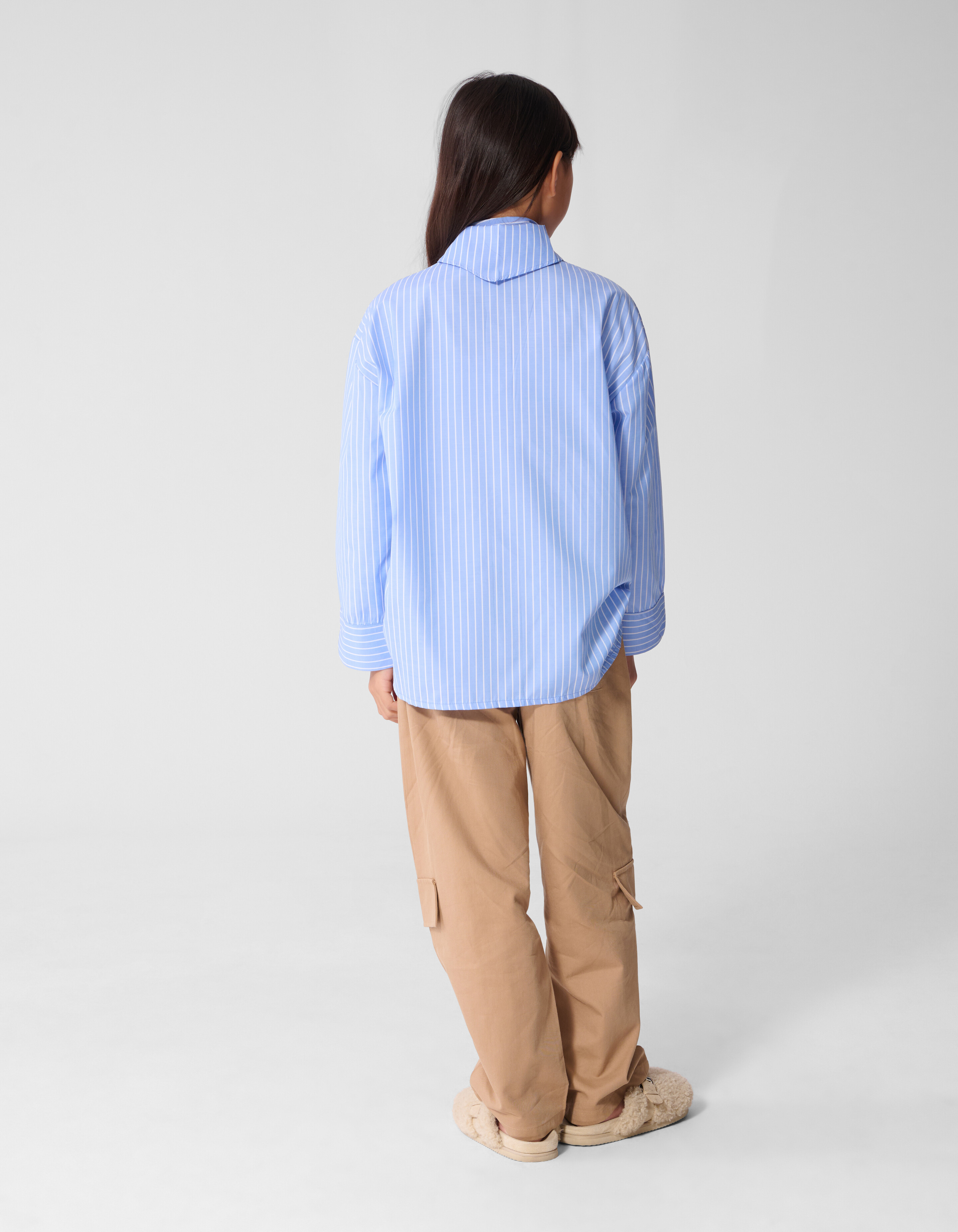 Long Scarf Bluse Blau SHOEBY GIRLS