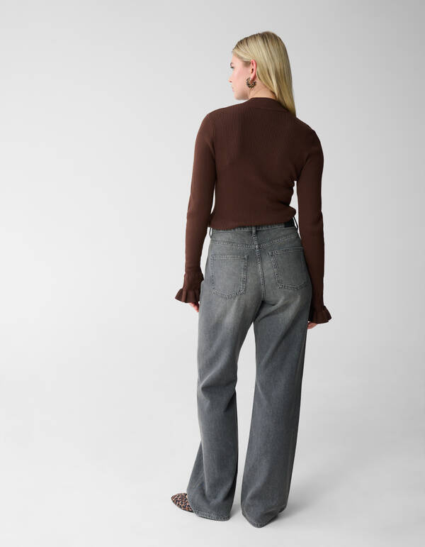 Frill Top Dunkelbraun SHOEBY WOMEN