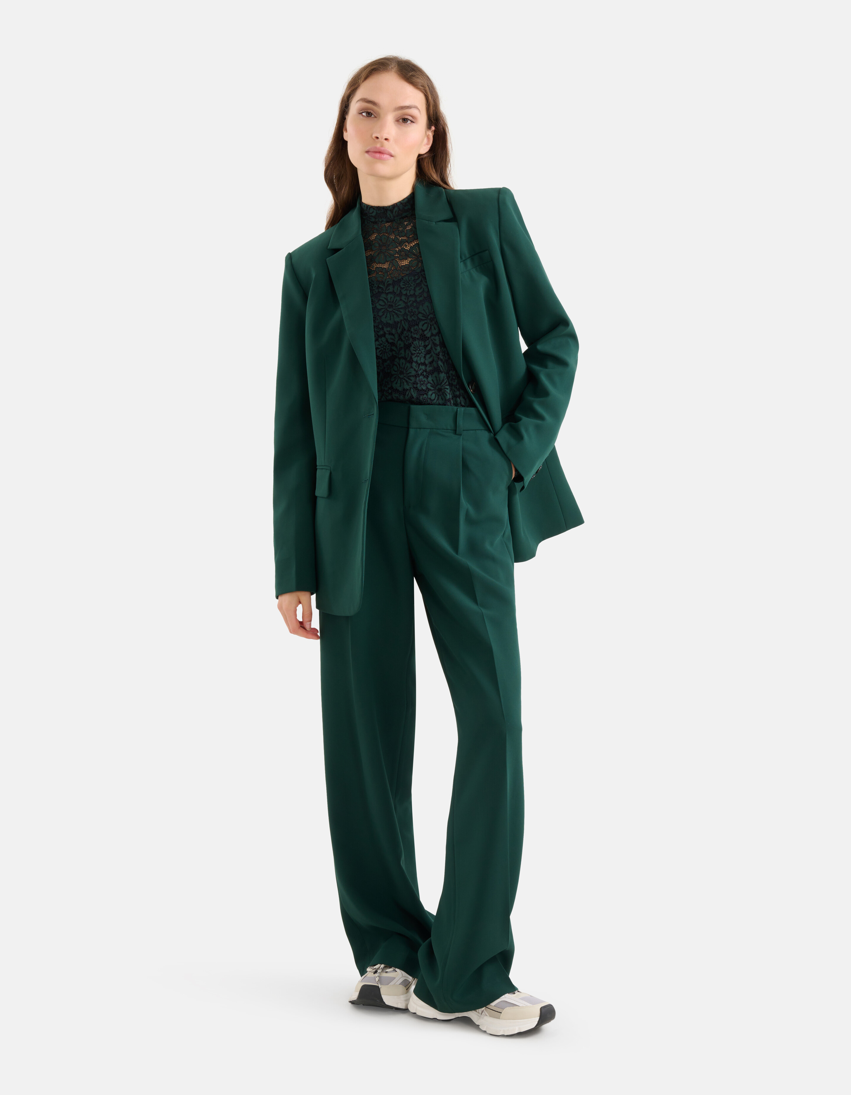 Gerade geschnittene Hose Dunkelgrün SHOEBY WOMEN