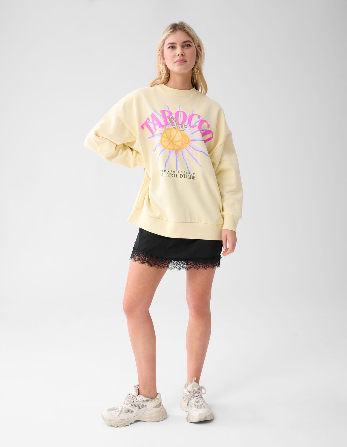 Tarocco Artwork Pullover Hellgelb SHOEBY WOMEN