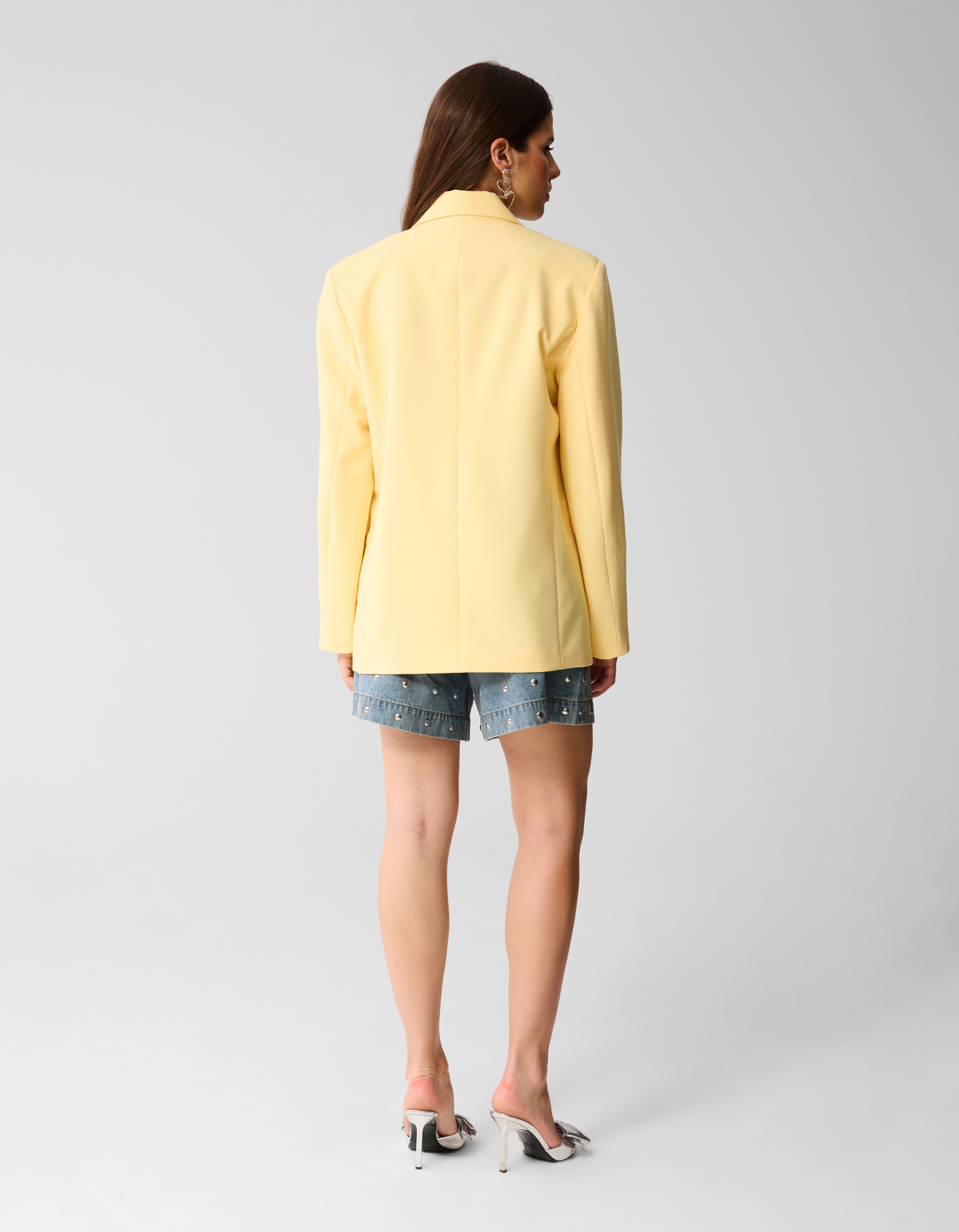 Übergroßer Blazer mit Schleife Hellgelb von Lizzy SHOEBY WOMEN