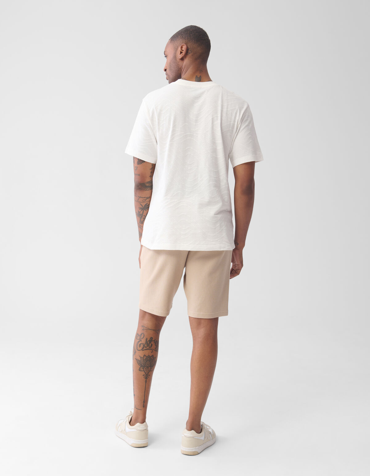 Jacquard-T-Shirt Off White SHOEBY MEN