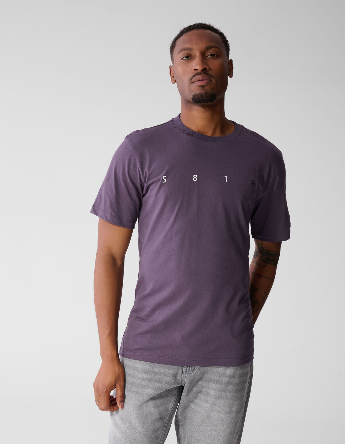 Minimal Artwork T-Shirt Lila SHOEBY MEN