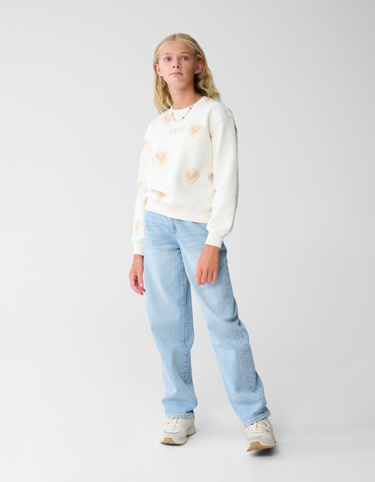 Jeans mit Strass-Finish in Blau SHOEBY GIRLS