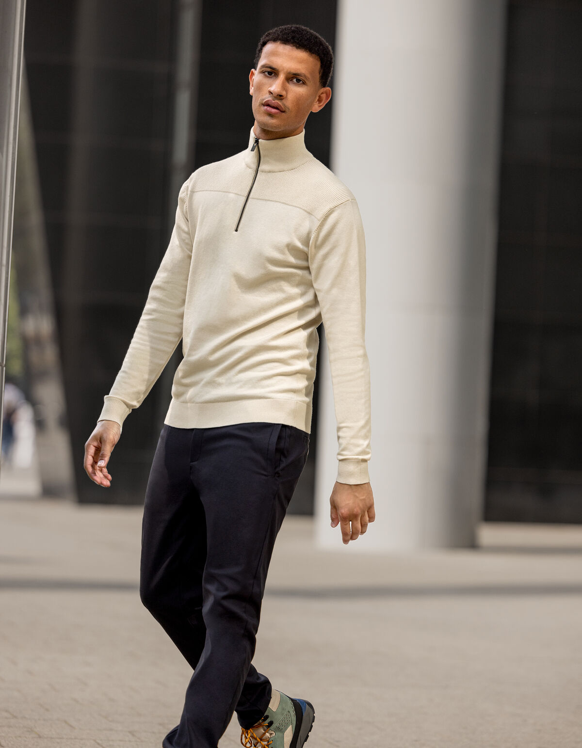 Pullover mit Reißverschluss Offwhite SHOEBY MEN