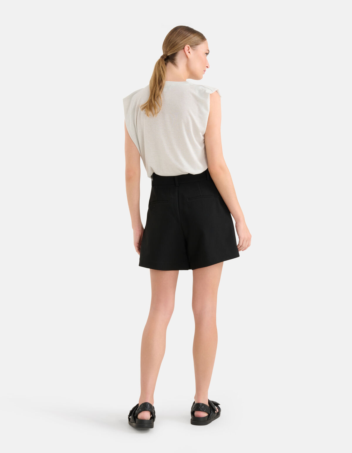 Glitzer-T-Shirt Off White SHOEBY WOMEN