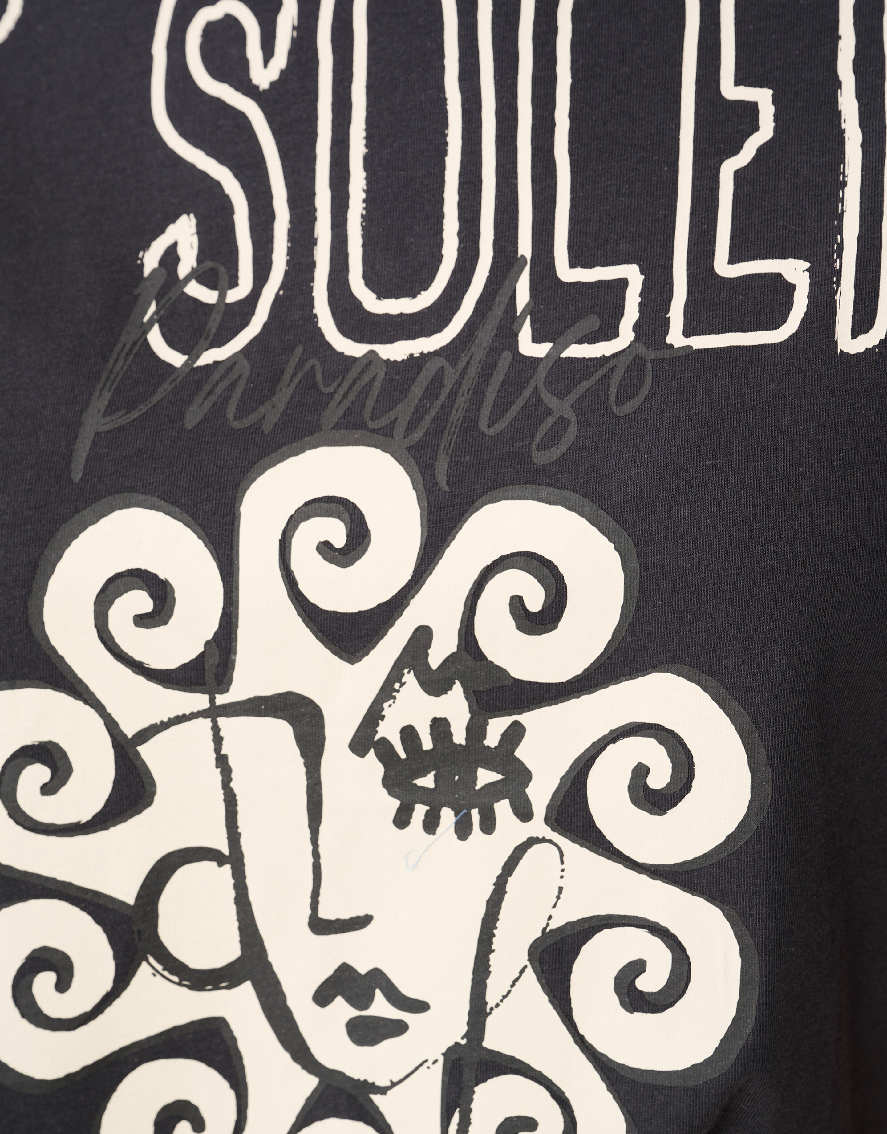 Le Soleil Kunstwerk T-shirt Dunkelgrau SHOEBY WOMEN