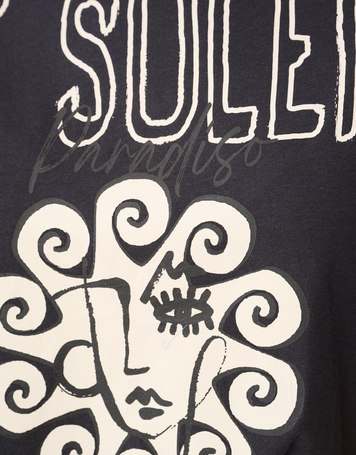 Le Soleil Kunstwerk T-shirt Dunkelgrau SHOEBY WOMEN