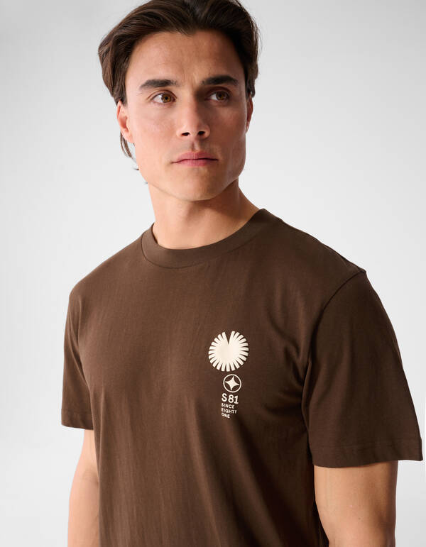 Radar Artwork T-Shirt Dunkelbraun SHOEBY MEN