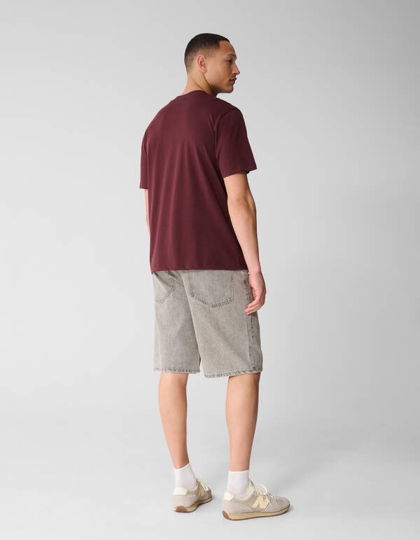 Gradient Logo Artwork T-Shirt Dunkelrot SHOEBY MEN