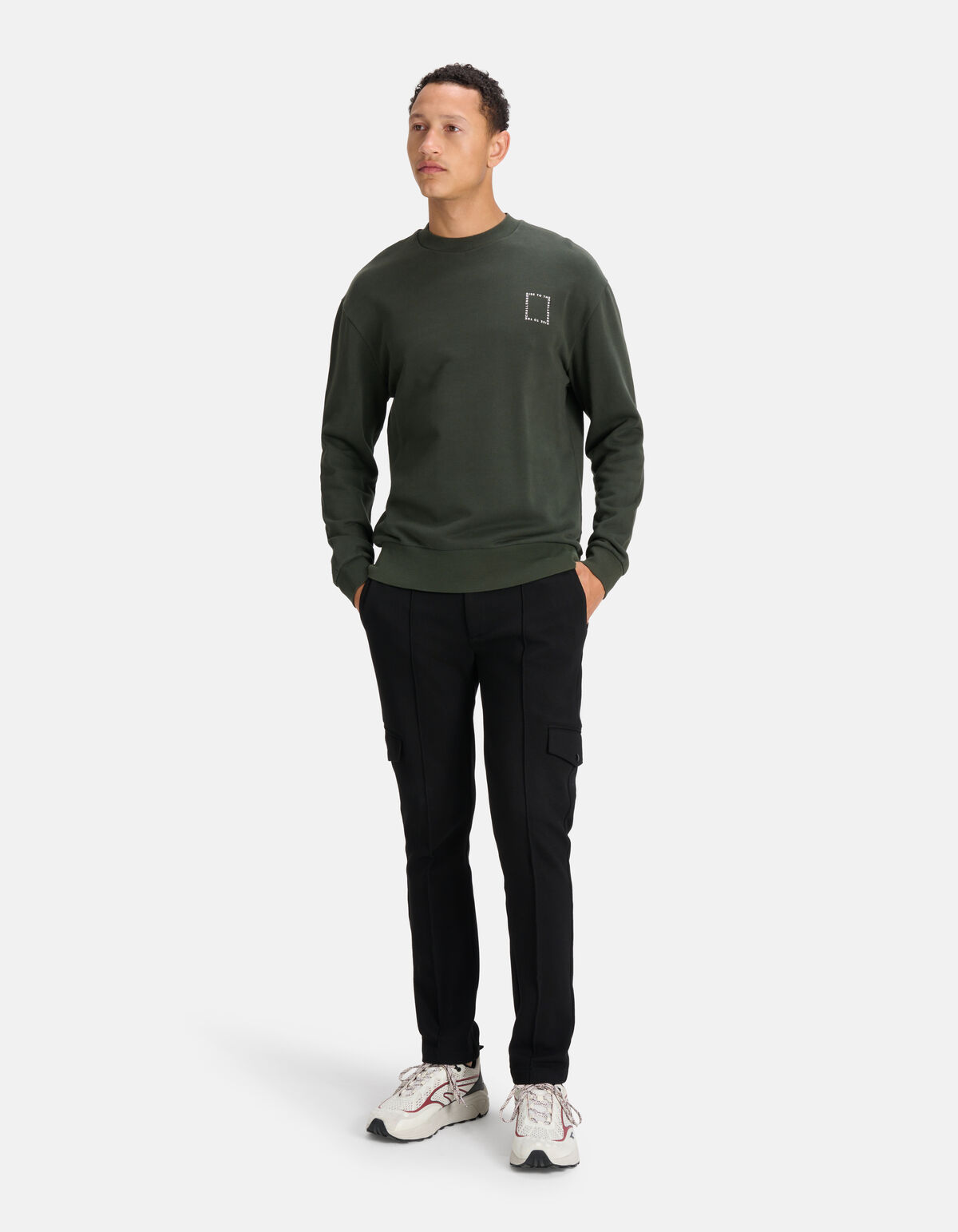 Print Pullover Dunkelgrün SHOEBY MEN