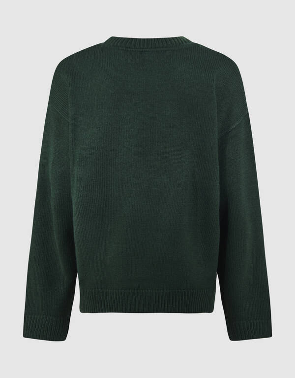 Endloser Strickpullover Dunkelgrün SHOEBY BOYS