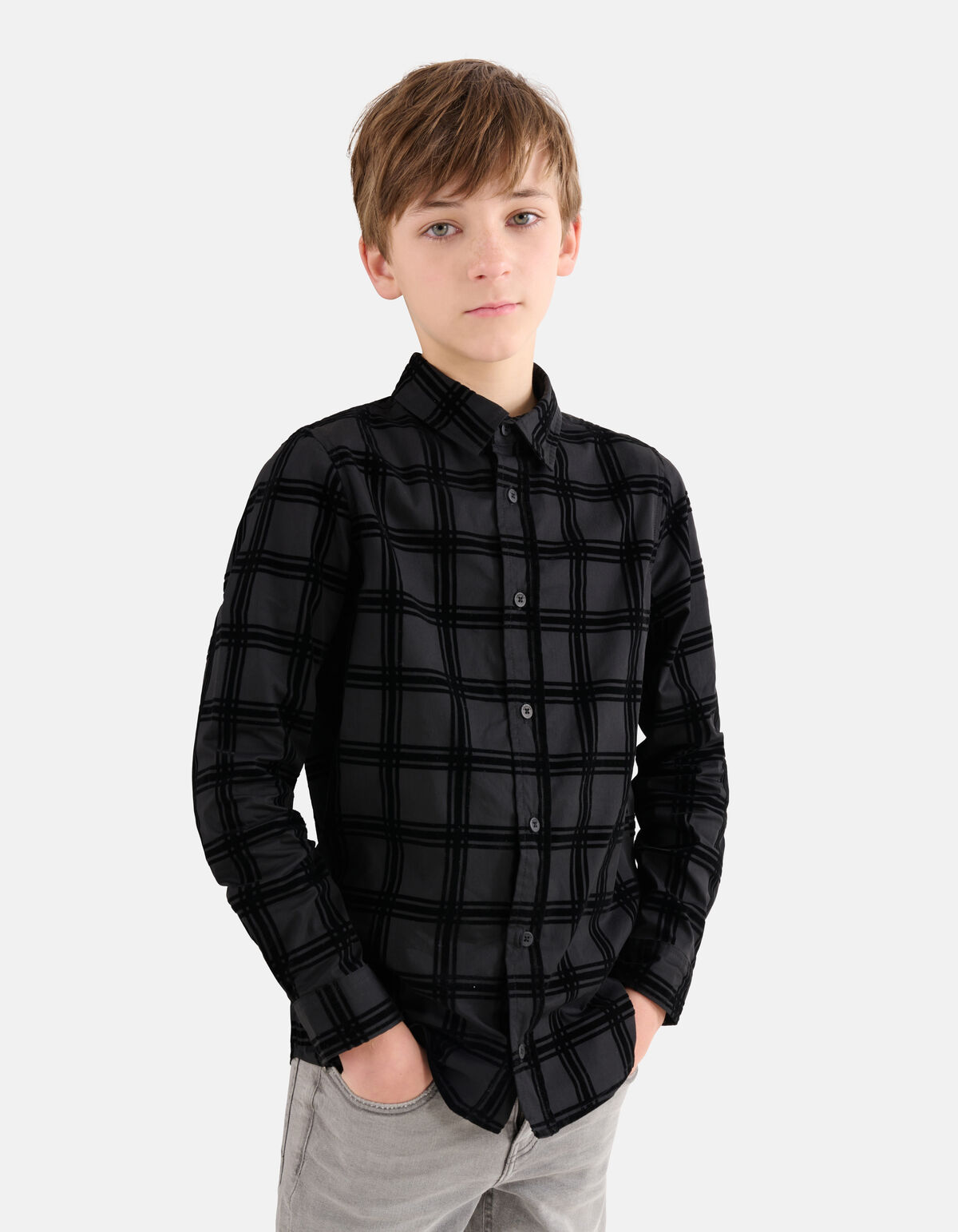 Flock Shirt Schwarz SHOEBY BOYS