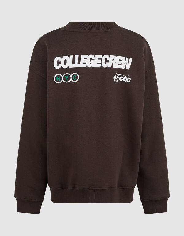 College Artwork Sweater Dunkelbraun SHOEBY BOYS