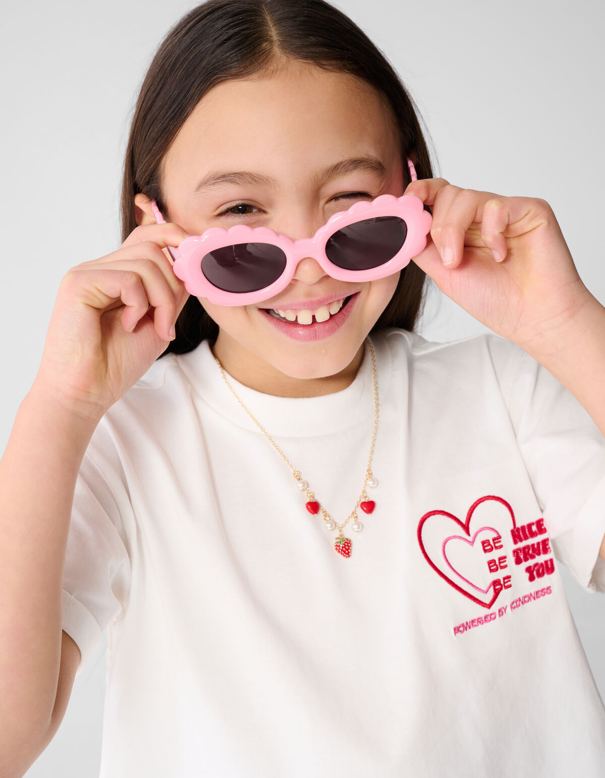 Split Artwork T-Shirt Wei&szlig; SHOEBY GIRLS