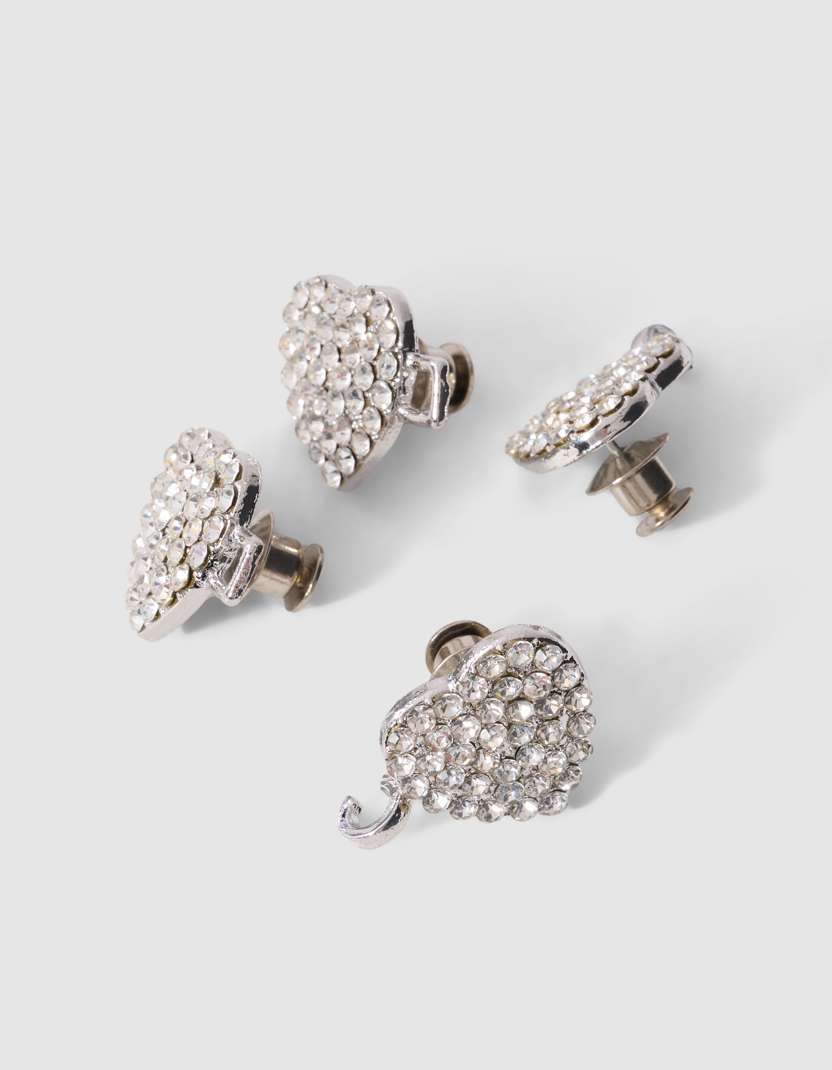Jeans-Anstecker mit Strass-Herzen SHOEBY ACCESSOIRES