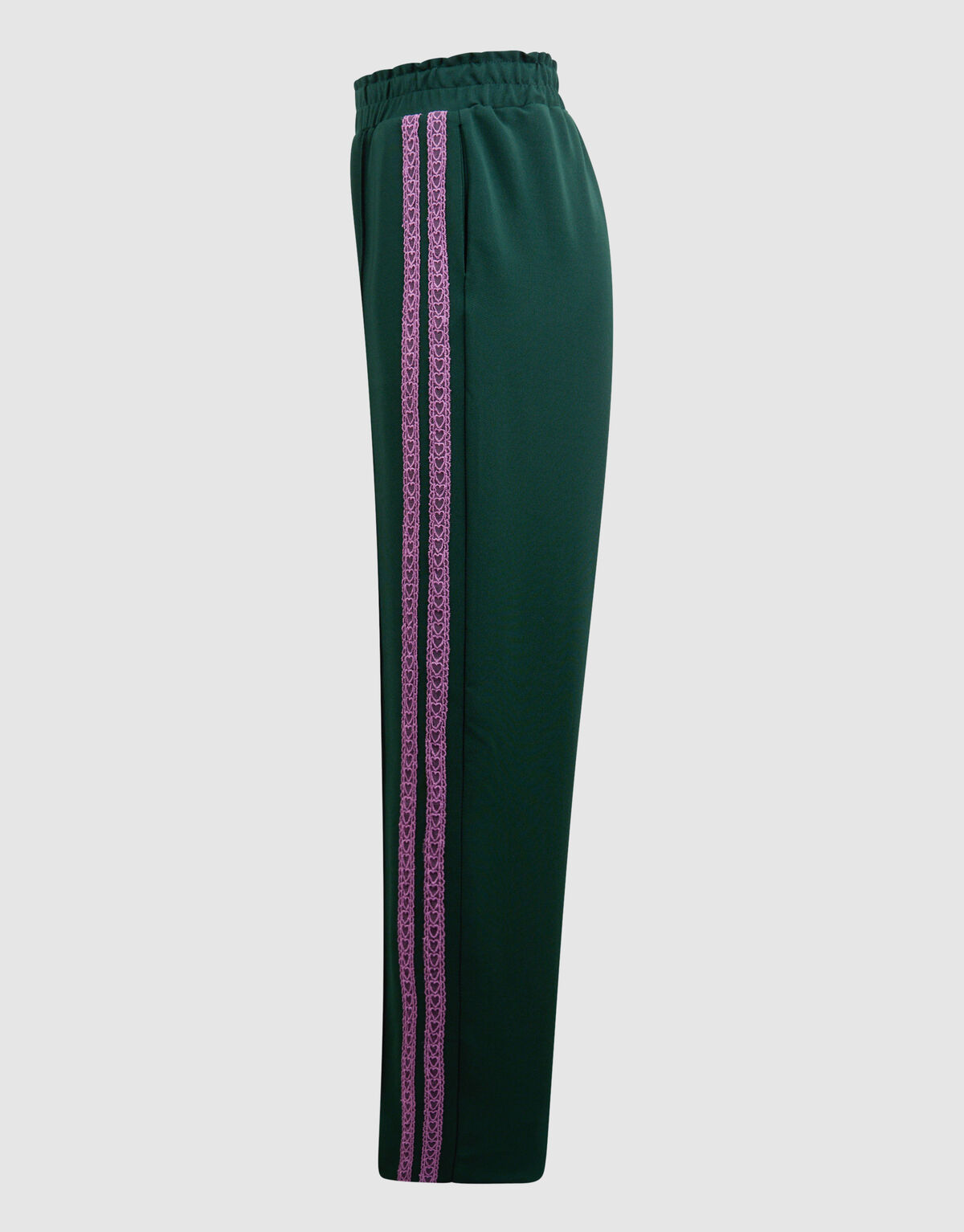 Sportliche Hose mit weitem Bein Dunkelgrün SHOEBY GIRLS