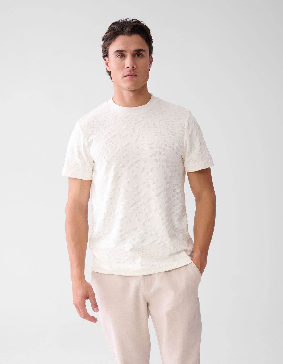 Strukturiertes T-shirt Off White SHOEBY MEN