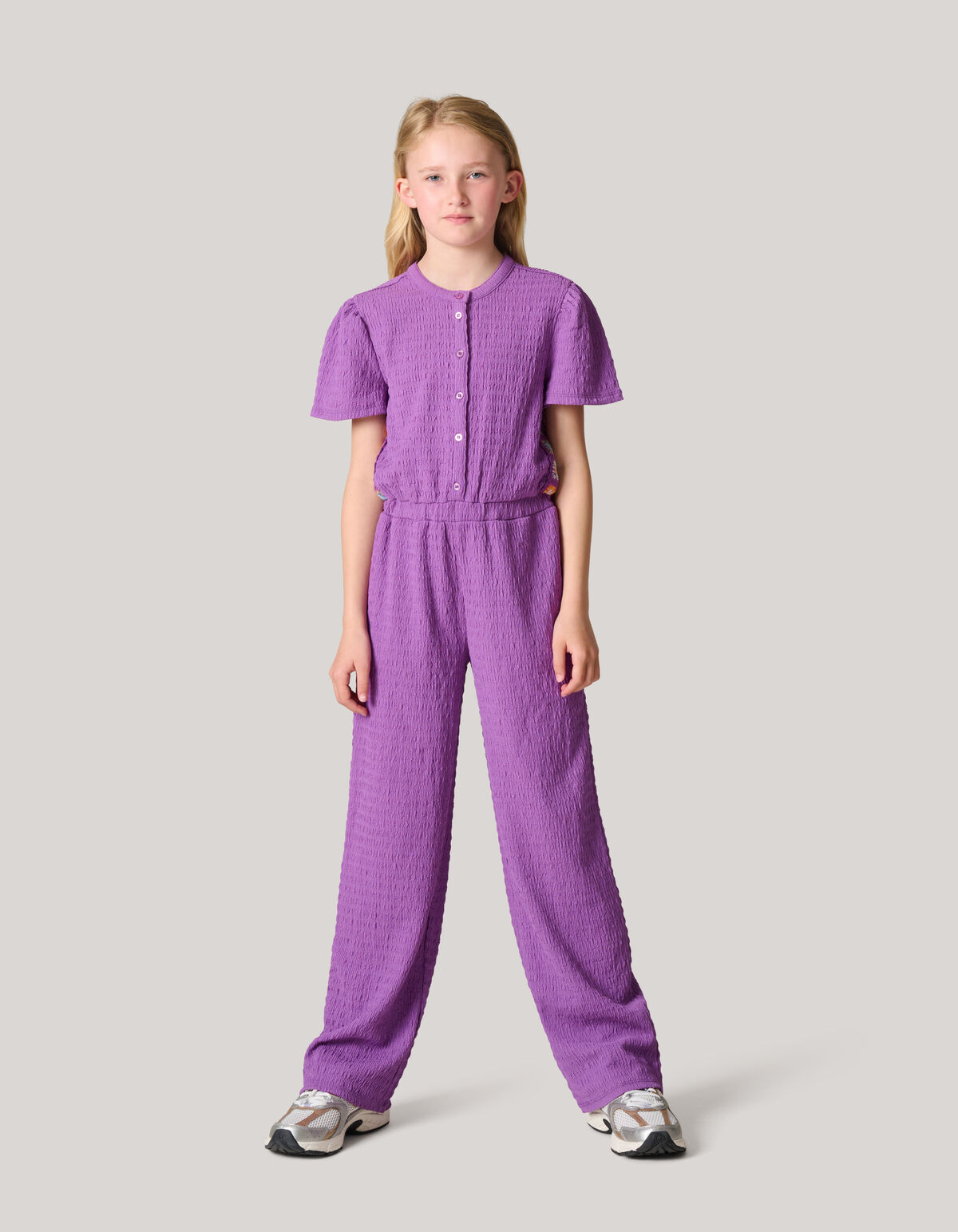 Gehäkelter Jumpsuit Dunkelviolett SHOEBY GIRLS
