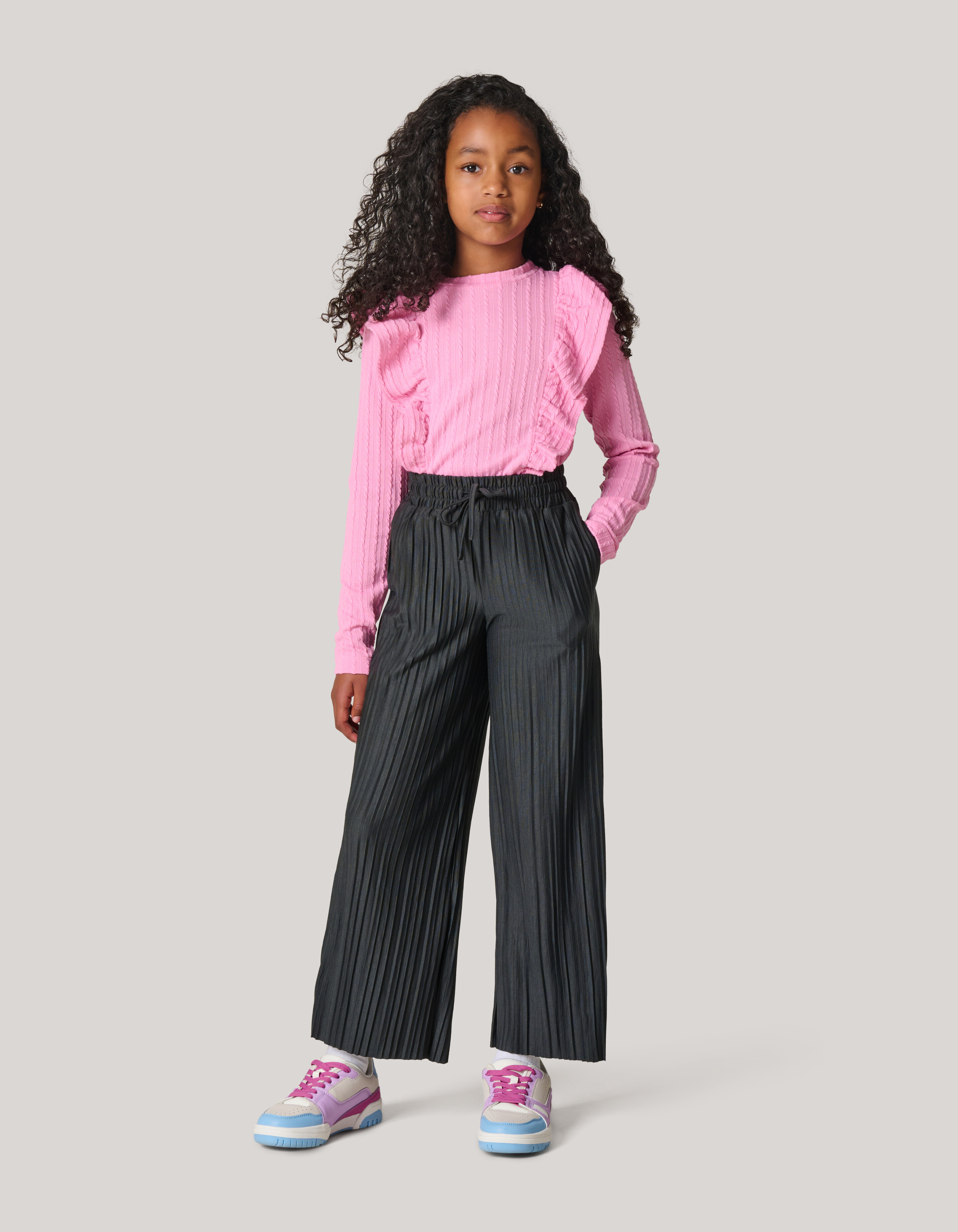 Kabel-Rüschen-Top Rosa SHOEBY GIRLS