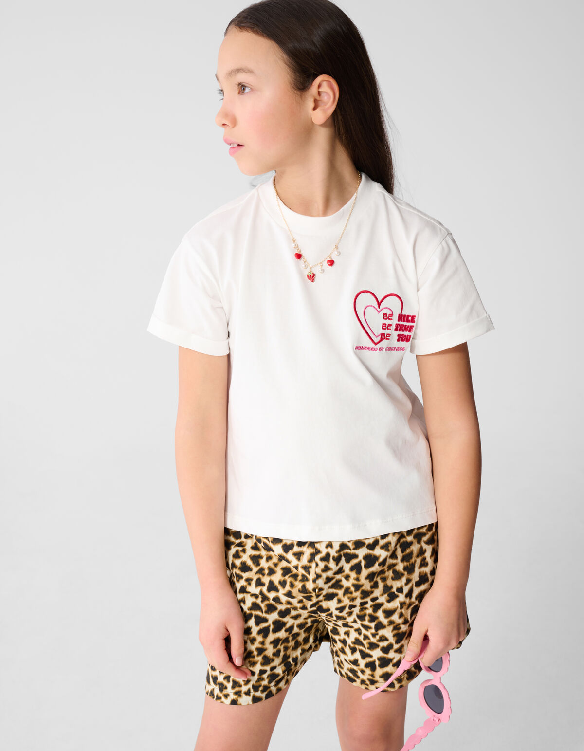 Split Artwork T-Shirt Wei&szlig; SHOEBY GIRLS