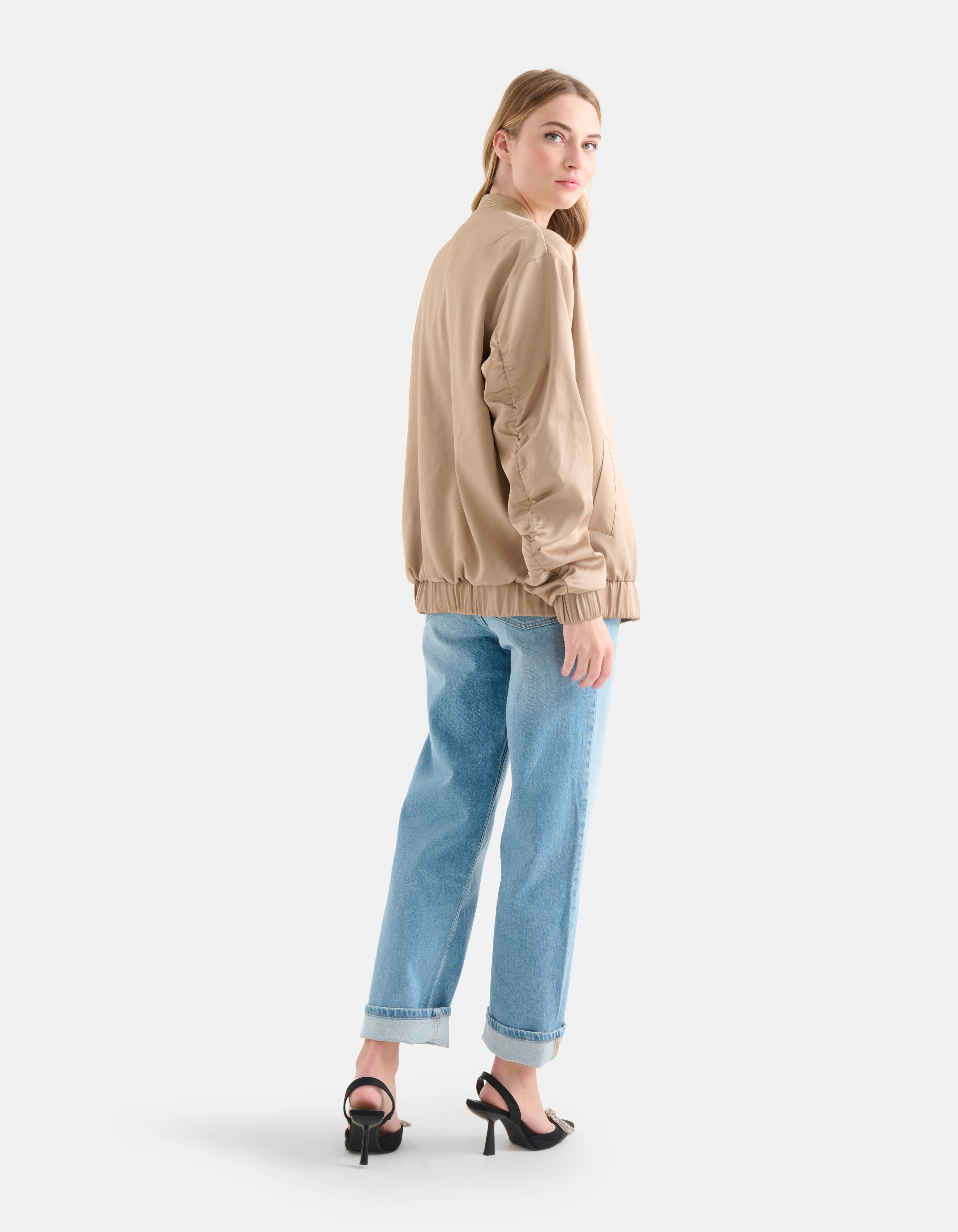 Satin Bomberjacke Beige SHOEBY WOMEN