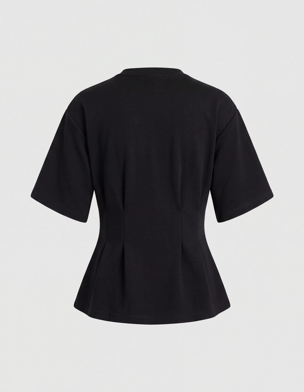Peplum Scuba T-shirt Schwarz SHOEBY WOMEN