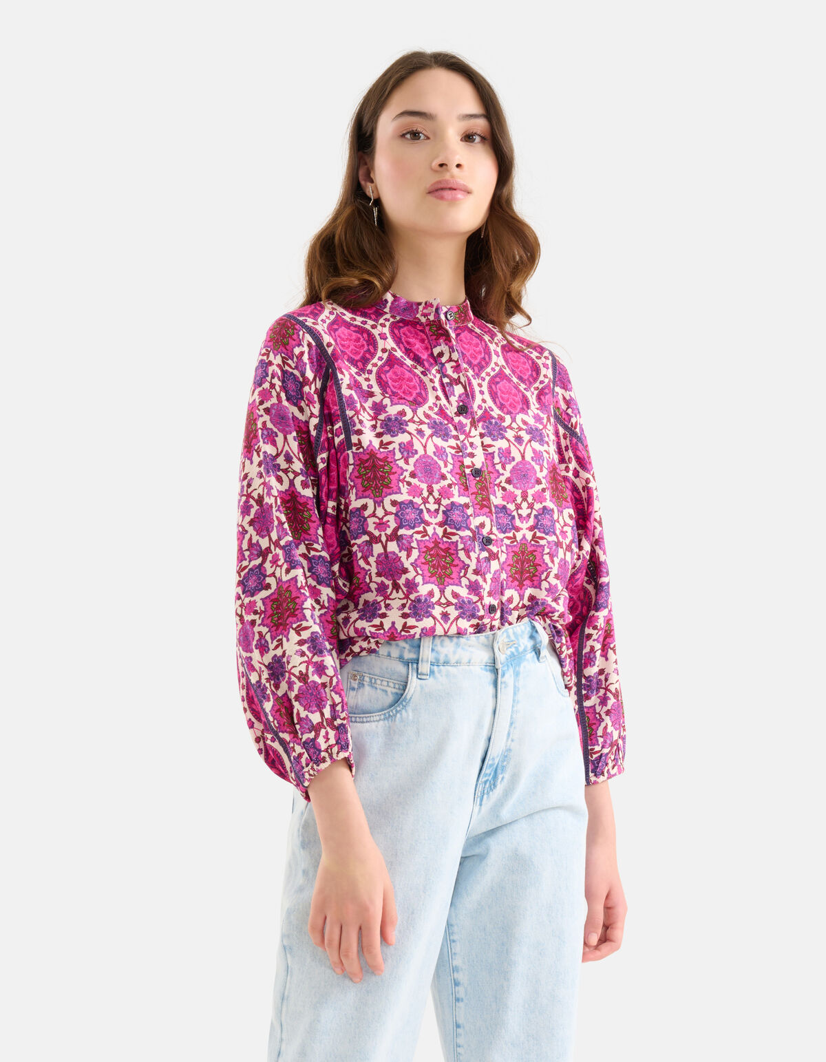 Grafik Print Bluse Lila SHOEBY WOMEN
