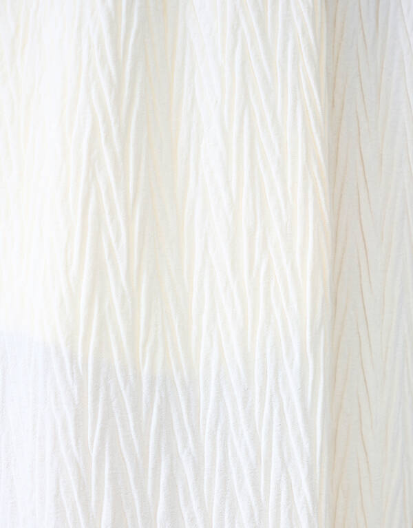 Crinkle Hose mit weitem Bein Off White SHOEBY WOMEN