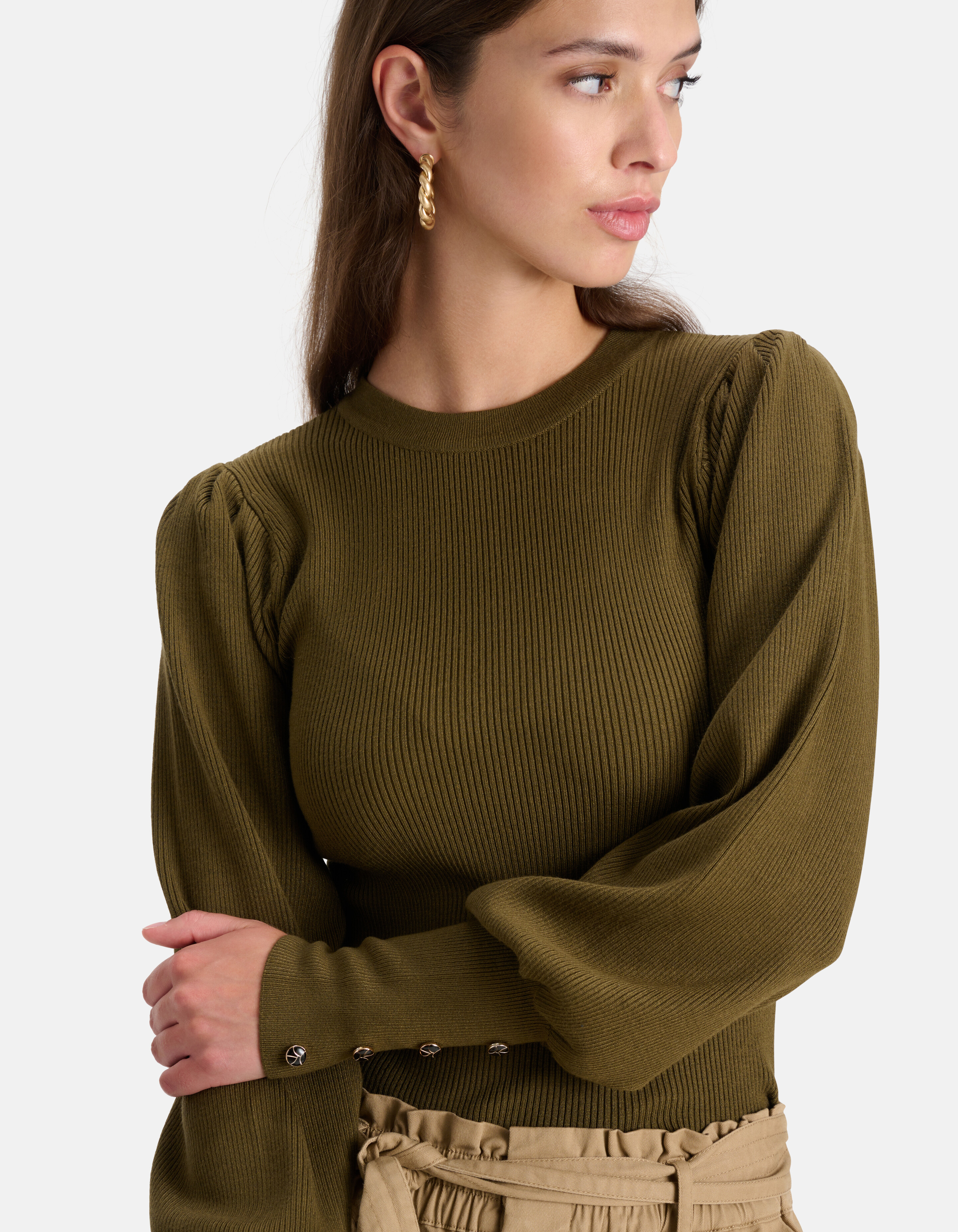 Rippenpullover Dunkelgrün SHOEBY WOMEN