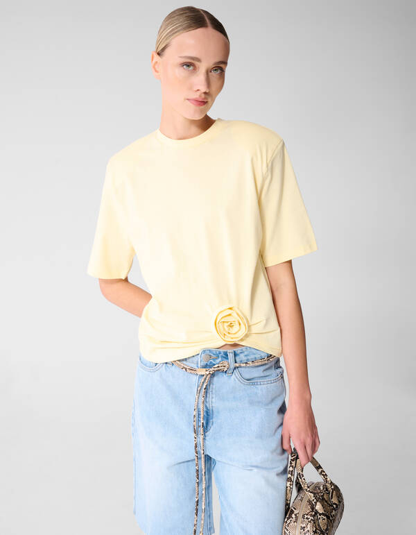 Blumen-T-Shirt Gelb SHOEBY WOMEN