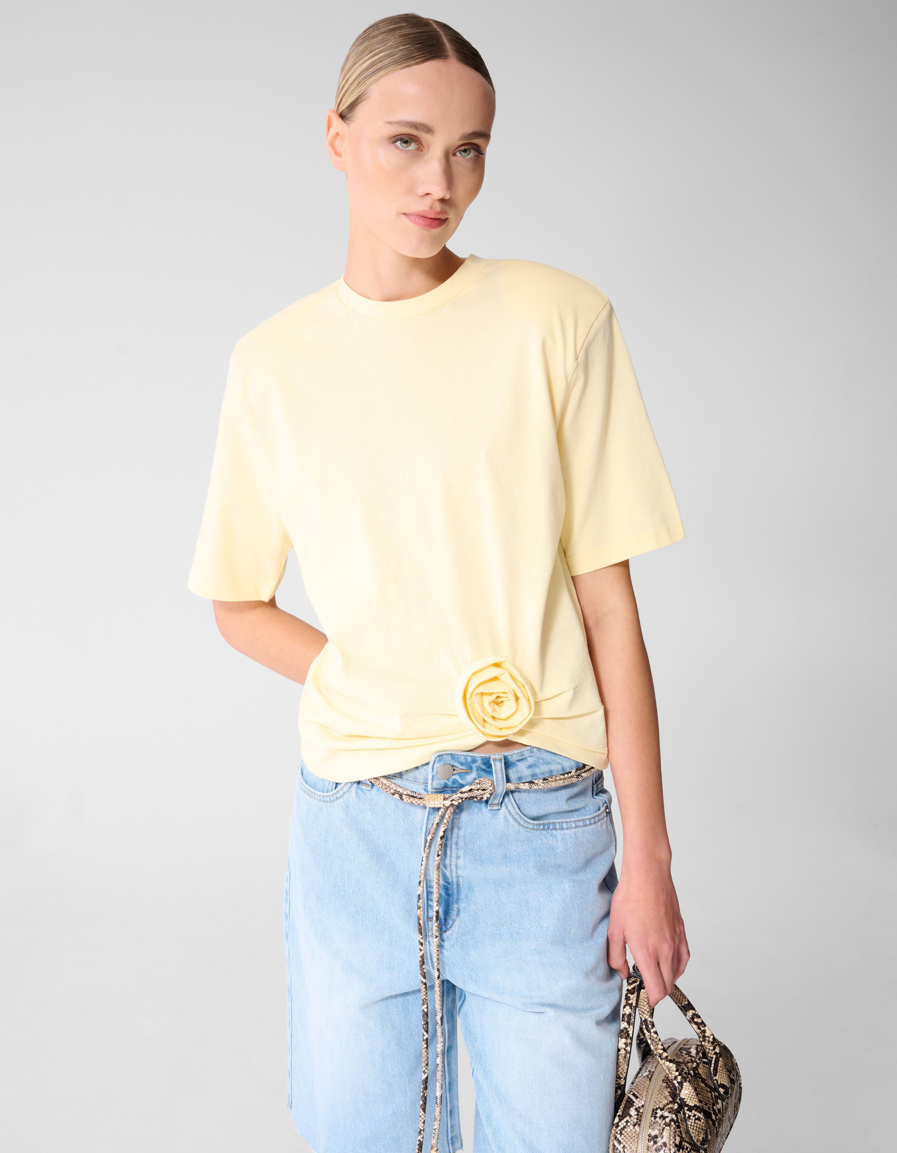 Blumen-T-Shirt Gelb SHOEBY WOMEN